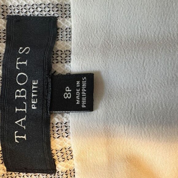 Talbots cream with grey stripes skirt suit- size 6 - Picture 12 of 14